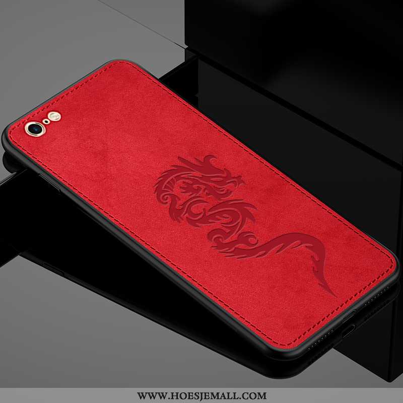 Hoesje iPhone 6/6s Dun Bescherming Dragon Patroon Schrobben Het Uitstralen Mini Rood