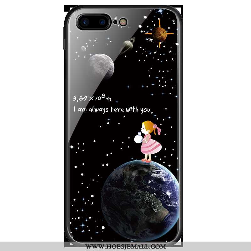 Hoesje iPhone 7 Plus Persoonlijk Spotprent Trend Mobiele Telefoon Glas All Inclusive Zwarte