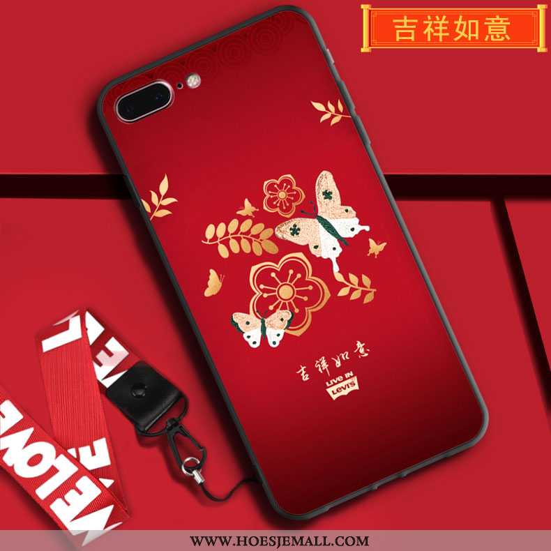 Hoesje iPhone 7 Plus Siliconen Spotprent Zacht Anti-fall Trend Rat Rood