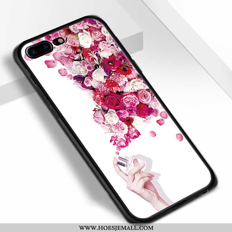 Hoes iPhone 7 Plus Bescherming Spotprent Lovers Roze Pu Mobiele Telefoon