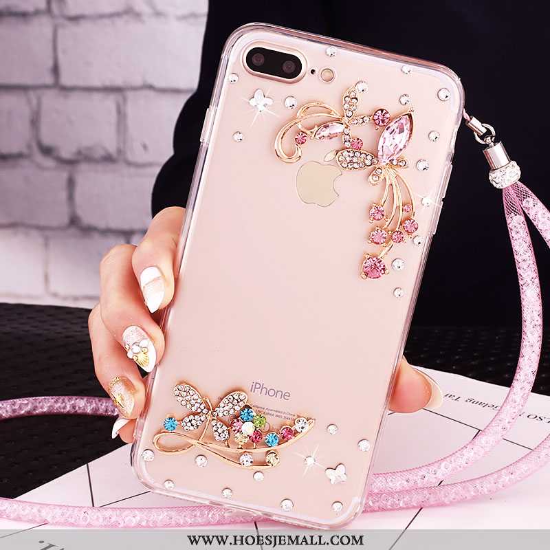 Hoes iPhone 7 Plus Hanger Siliconenhoesje Ring Bescherming Goud Hoesje Mobiele Telefoon Gouden