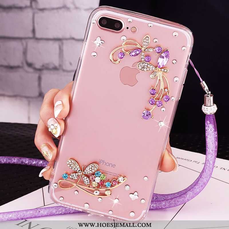 Hoes iPhone 7 Plus Hanger Siliconenhoesje Ring Bescherming Goud Hoesje Mobiele Telefoon Gouden