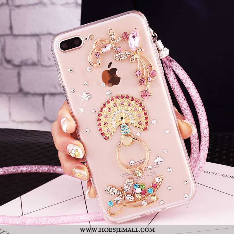 Hoes iPhone 7 Plus Hanger Siliconenhoesje Ring Bescherming Goud Hoesje Mobiele Telefoon Gouden