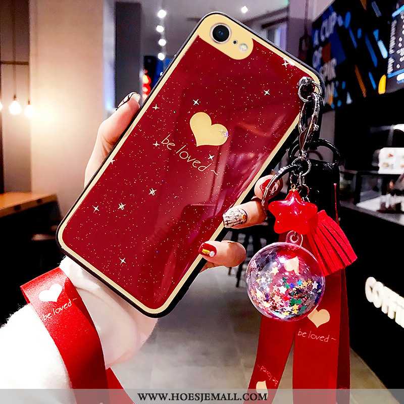 Hoesje iPhone 7 Scheppend Trend Anti-fall Net Red Rood Lovers