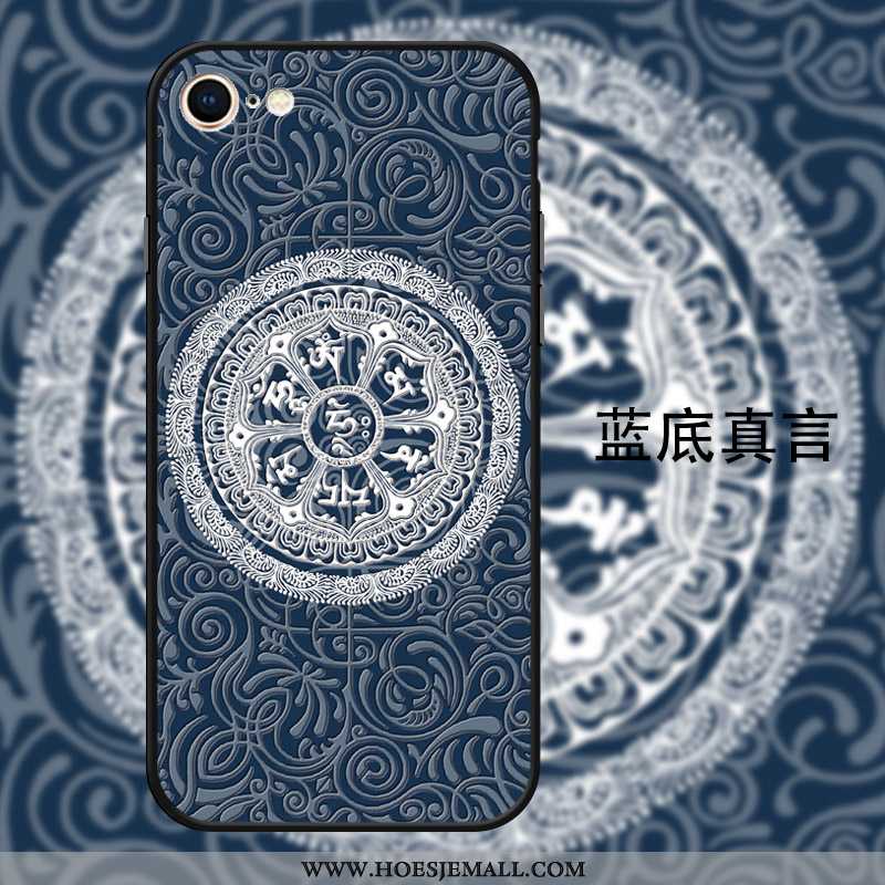 Hoes iPhone 7 Bescherming Wind Grote Chinese Stijl Zwart Hoesje Zwarte