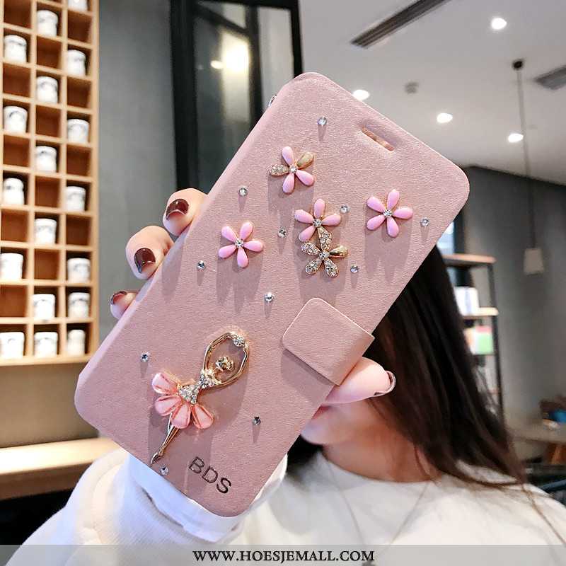 Hoes iPhone 7 Spotprent Mooie Anti-fall Folio Zacht Siliconen Hanger Roze