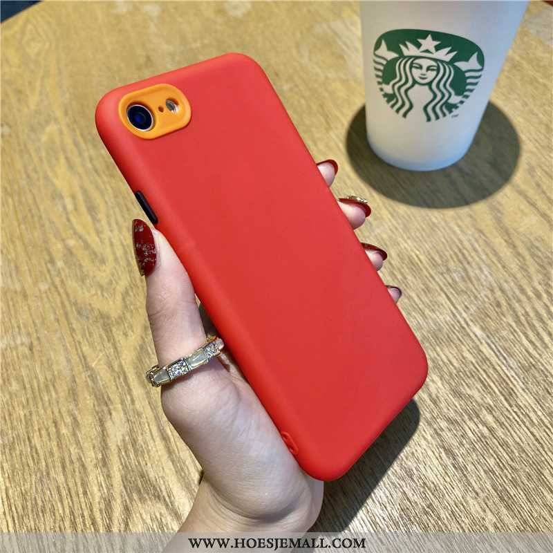 Hoesje iPhone 7 Siliconen Schrobben Eenvoudige Anti-fall High End Mobiele Telefoon Rood