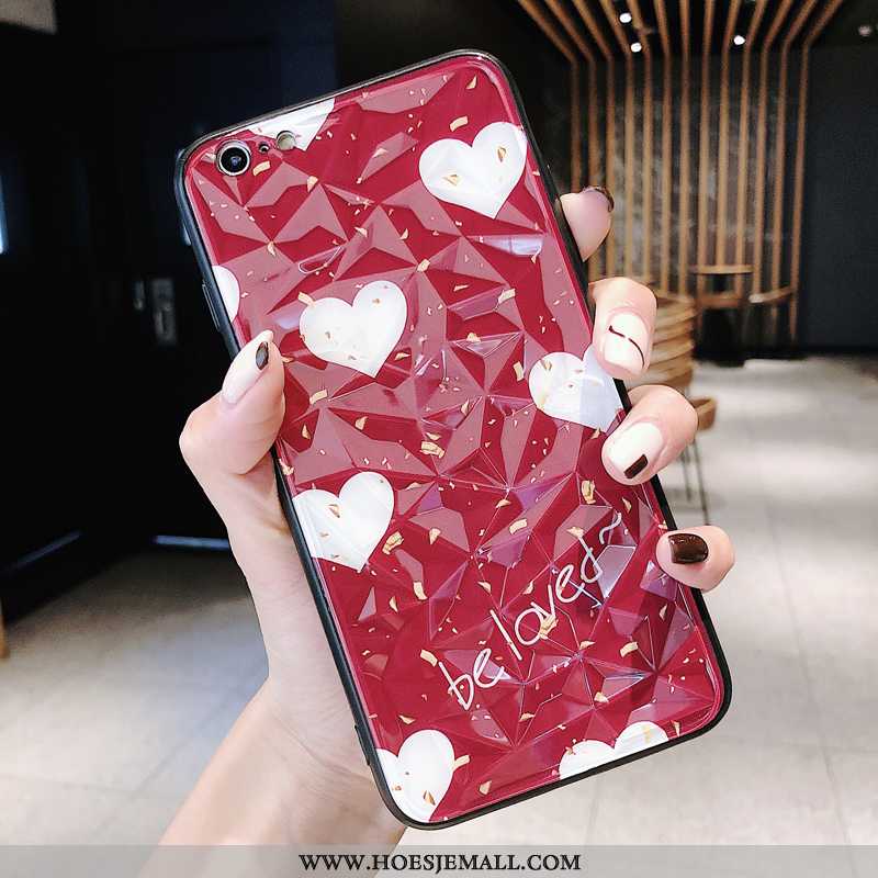 Hoesje iPhone 7 Trend Siliconen Hart Liefde Mini Golfpunt Rood