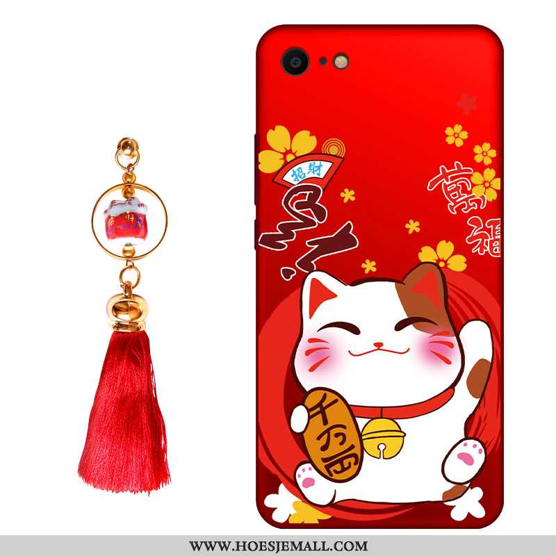 Hoesje iPhone 7 Bescherming Trend Mobiele Telefoon Zacht Kat Siliconen Rood