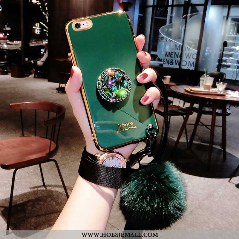 Hoesje iPhone 7 Pluche Mode Fluweel Scheppend Pompom Mobiele Telefoon Anti-fall Groen