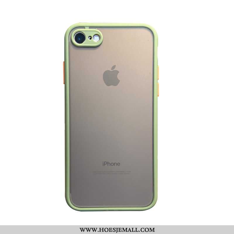 Hoes iPhone 7 Siliconen Schrobben All Inclusive Trend Hoesje Eenvoudige Mobiele Telefoon Groen