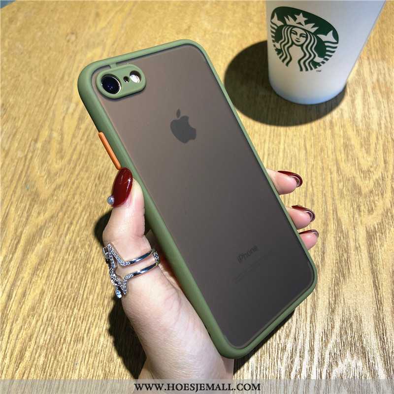 Hoes iPhone 7 Siliconen Schrobben All Inclusive Trend Hoesje Eenvoudige Mobiele Telefoon Groen