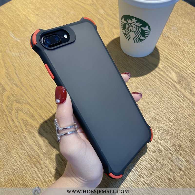 Hoes iPhone 8 Plus Schrobben Siliconen All Inclusive Anti-fall Rood High End Eenvoudige