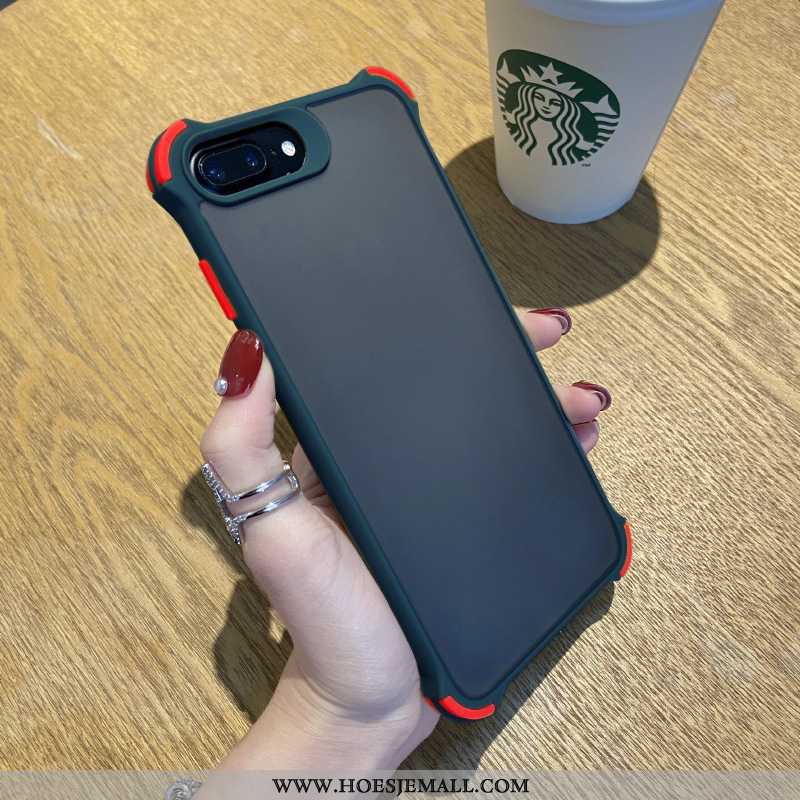 Hoes iPhone 8 Plus Schrobben Siliconen All Inclusive Anti-fall Rood High End Eenvoudige