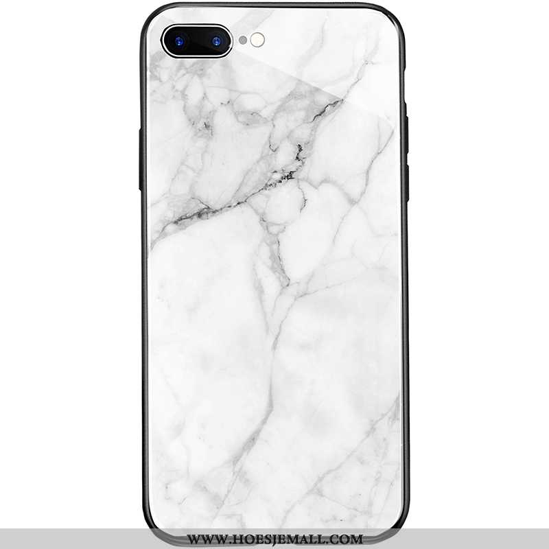 Hoes iPhone 8 Plus Bescherming Glas Grote Zwart Nieuw Hoesje All Inclusive Witte