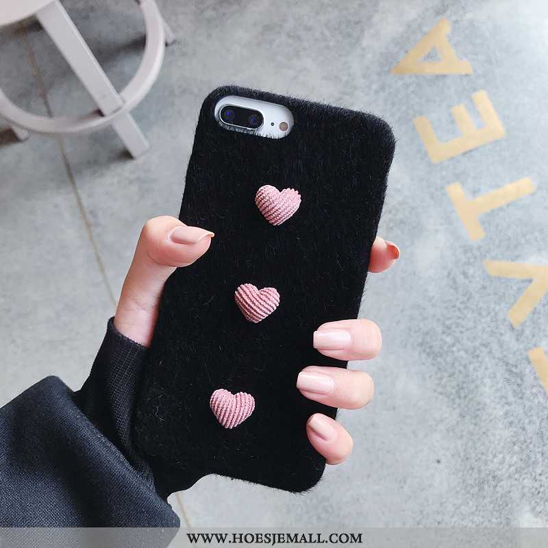 Hoes iPhone 8 Plus Scheppend Super Dun Pluche Persoonlijk Liefde Doek Purper