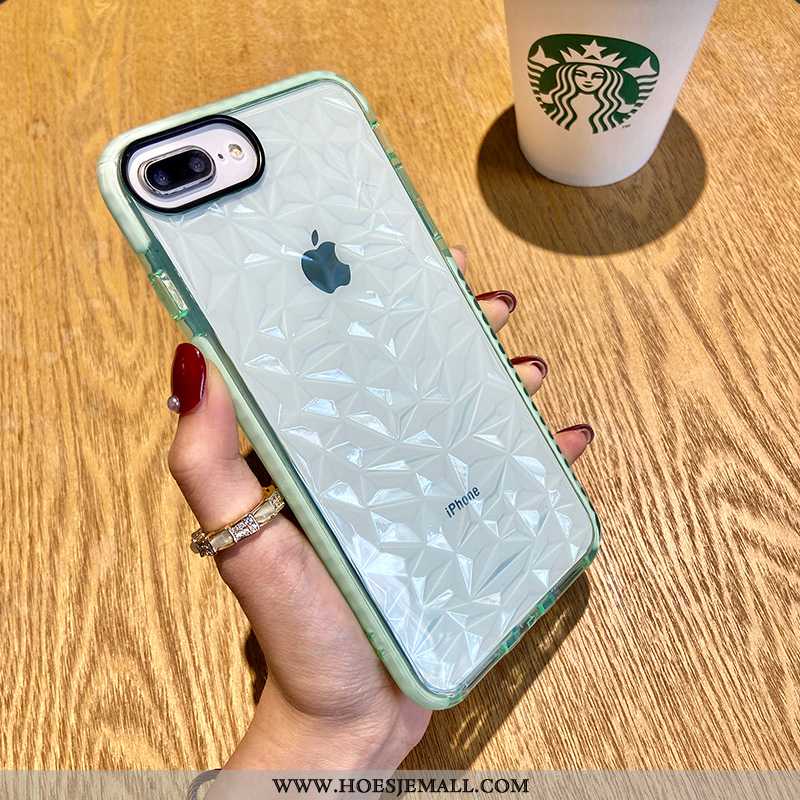 Hoesje iPhone 8 Plus Persoonlijk Scheppend Doorzichtig High End All Inclusive Mobiele Telefoon Groen