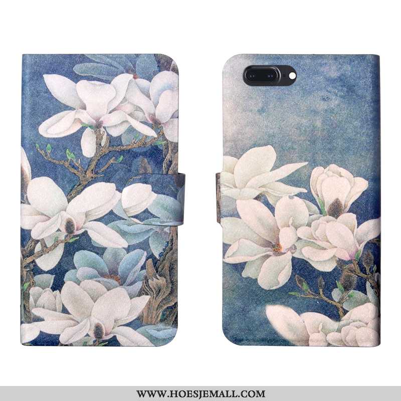 Hoes iPhone 8 Plus Scheppend Bloemen Zacht Nieuw Folio Bescherming Roze