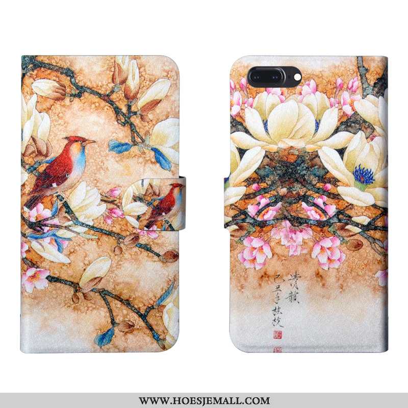 Hoes iPhone 8 Plus Scheppend Bloemen Zacht Nieuw Folio Bescherming Roze