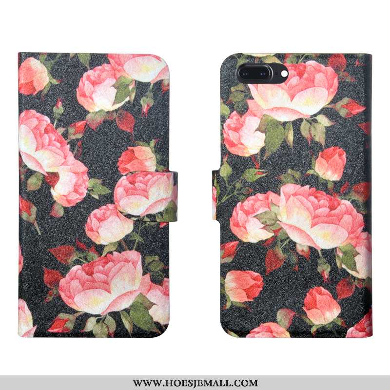 Hoes iPhone 8 Plus Scheppend Bloemen Zacht Nieuw Folio Bescherming Roze