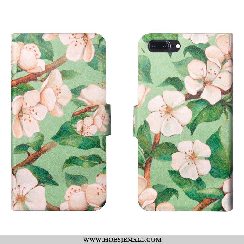 Hoes iPhone 8 Plus Scheppend Bloemen Zacht Nieuw Folio Bescherming Roze