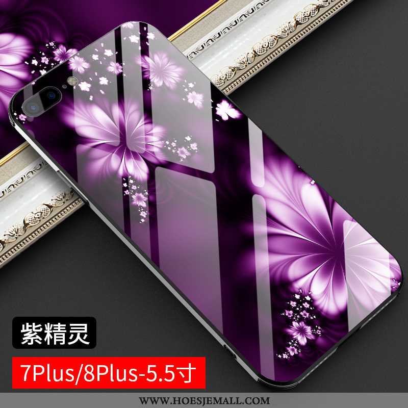 Hoes iPhone 8 Plus Trend Super Bescherming Anti-fall Mobiele Telefoon Ster Purper