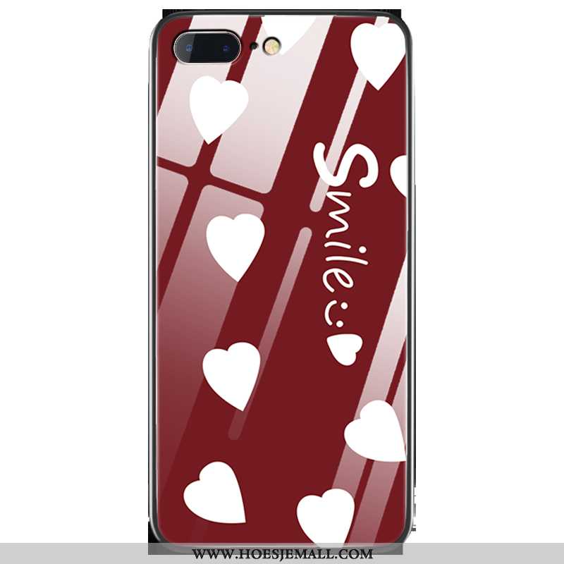 Hoesje iPhone 8 Plus Scheppend Siliconen Mobiele Telefoon Liefde Bescherming Glas Rood