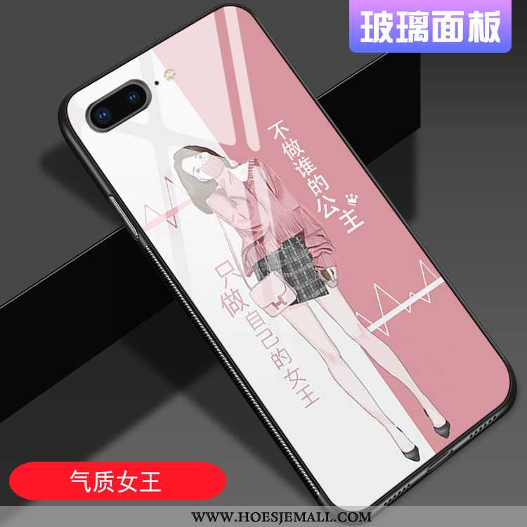 Hoesje iPhone 8 Plus Trend Siliconen Glas Rood Mobiele Telefoon Lovers Chinese Stijl