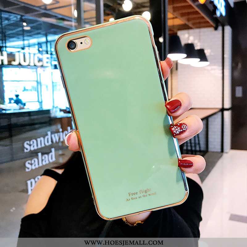 Hoes iPhone 8 Persoonlijk Scheppend Bescherming Goud Hoesje Mobiele Telefoon Plating Blauwe