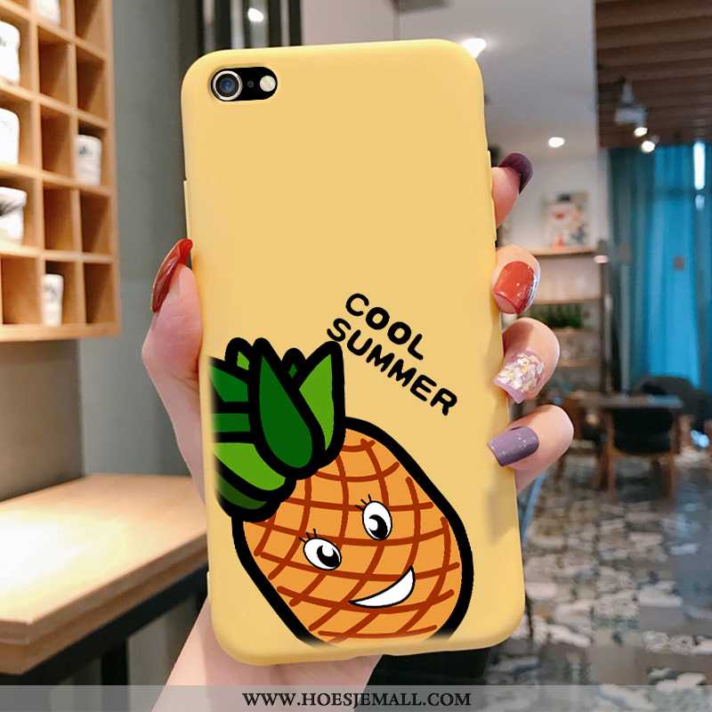 Hoesje iPhone 8 Spotprent Mooie Dun Super All Inclusive Fruit Anti-fall Geel