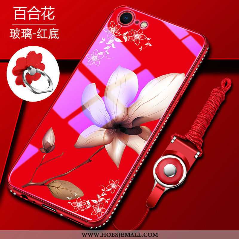 Hoes iPhone 8 Zacht Siliconen Mobiele Telefoon All Inclusive Bescherming Rood Trend