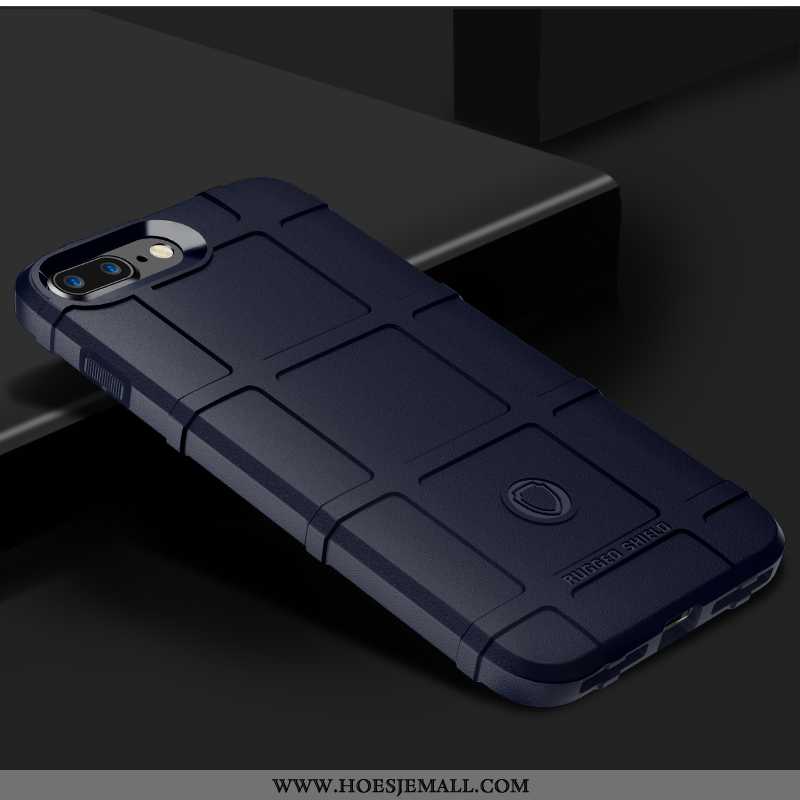 Hoes iPhone 8 Trend Zacht Bescherming Siliconen Anti-fall Donkerblauw All Inclusive Donkerblauwe