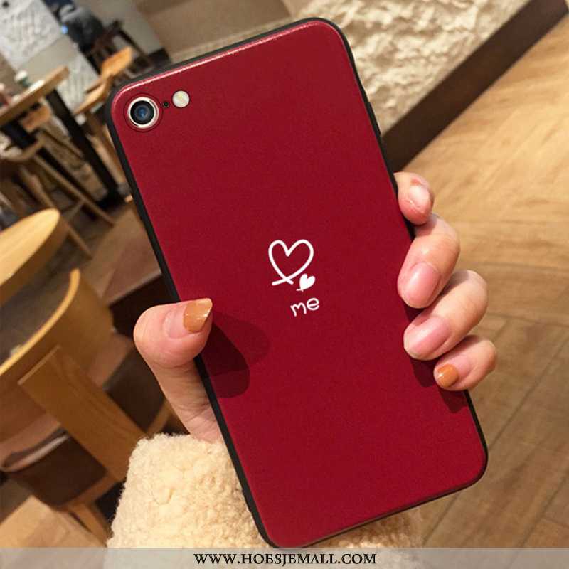 Hoesje iPhone 8 Schrobben Trend Zacht All Inclusive Lovers Bescherming Mobiele Telefoon Rood