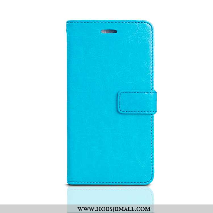 Hoesje iPhone 8 Leren Zacht Siliconen Mobiele Telefoon Clamshell All Inclusive Blauwe