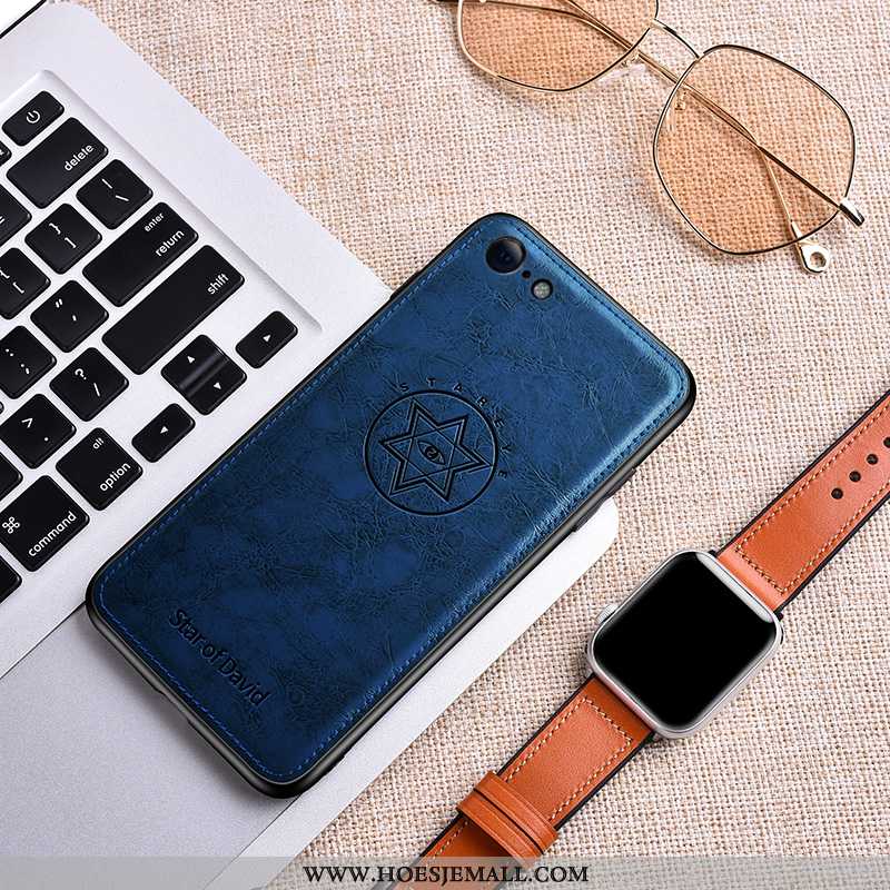 Hoesje iPhone 8 Bescherming Leren Anti-fall All Inclusive Bedrijf Patroon Trend Groen