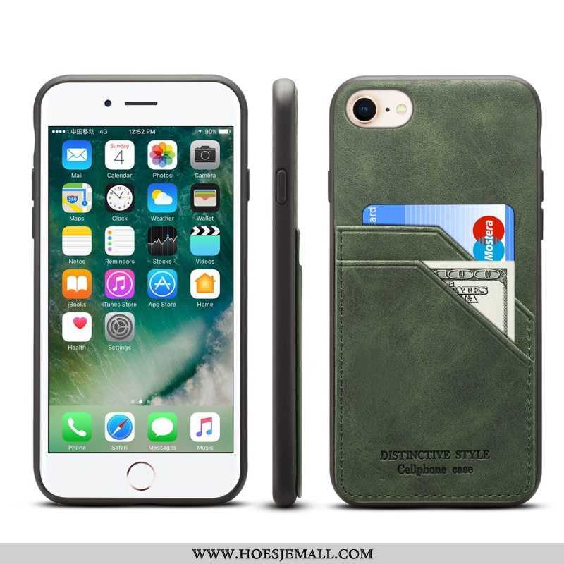 Hoes iPhone Se (nouveau) Zacht Bescherming Groen Kaart Nieuw Mobiele Telefoon Hoesje Turquoise