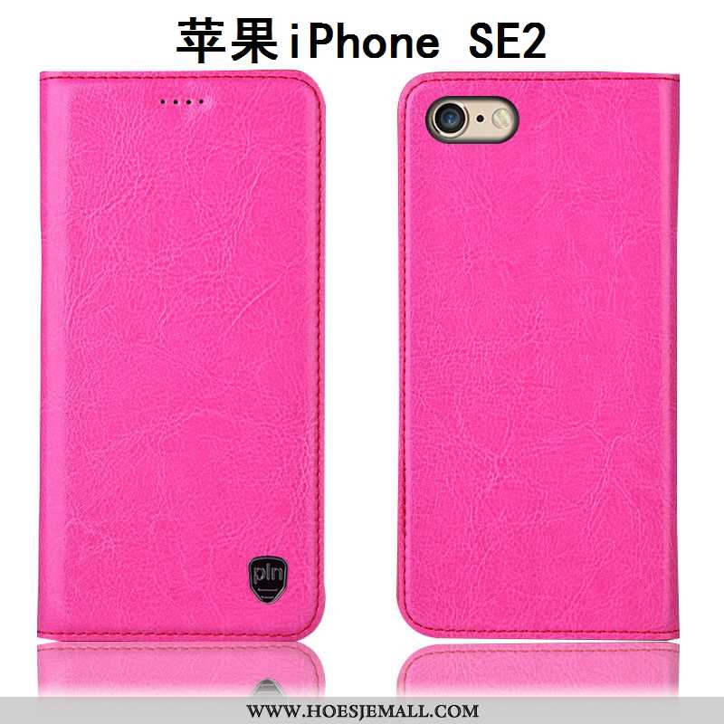 Hoesje iPhone Se (nouveau) Leren Patroon Nieuw Mobiele Telefoon Bescherming All Inclusive Bruin