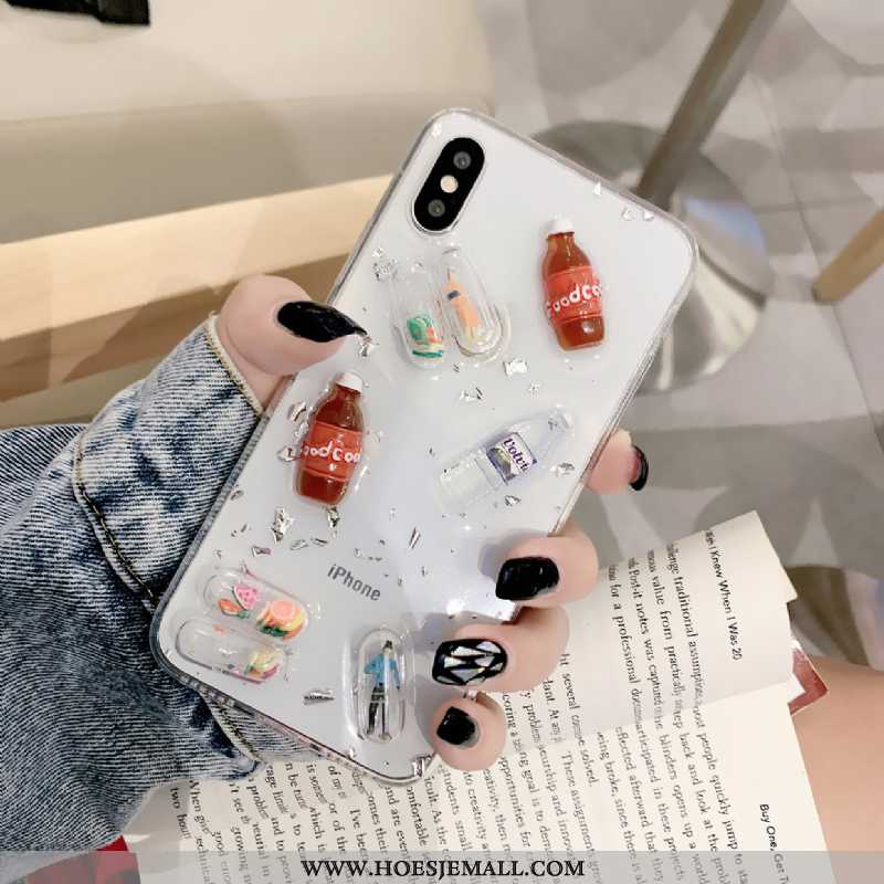 Hoesje iPhone X Trend Siliconen Anti-fall Zwart Mini Mobiele Telefoon Zwarte