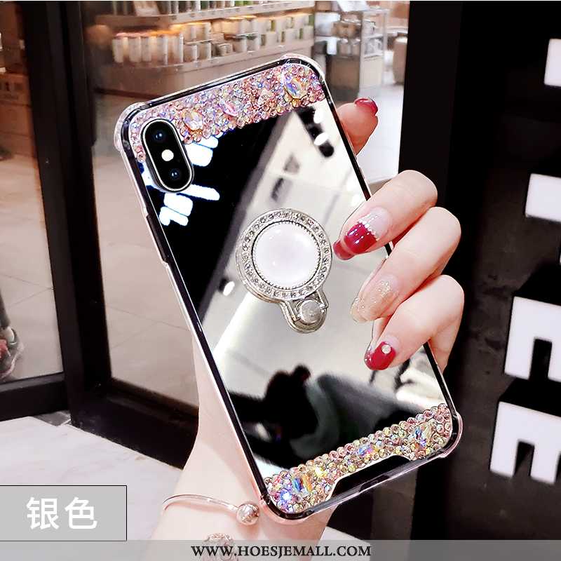 Hoes iPhone X Met Strass Persoonlijk All Inclusive Anti-fall Trend Mobiele Telefoon Ondersteuning Ro