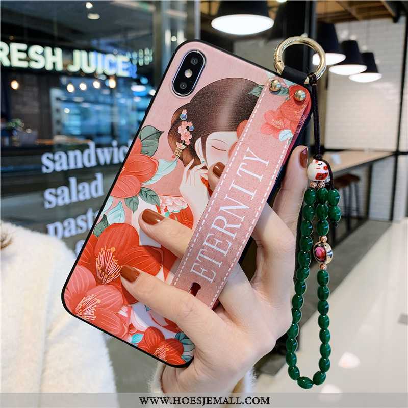 Hoes iPhone X Zacht Siliconen Armbanden Mobiele Telefoon Rood Scheppend Bescherming