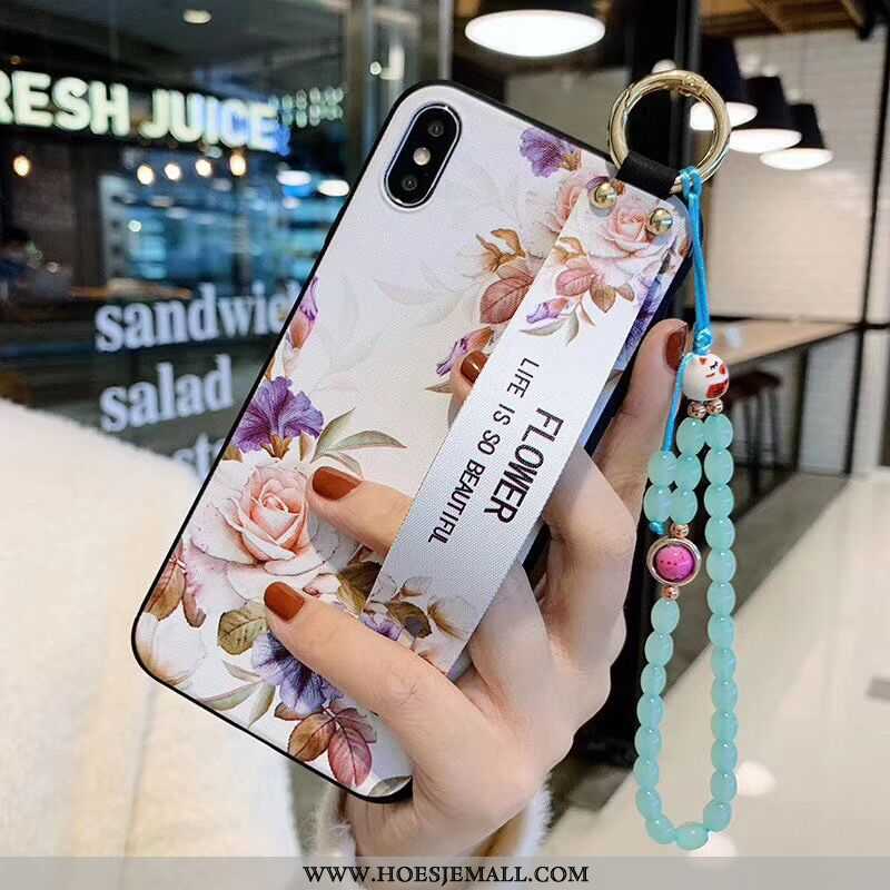 Hoes iPhone X Bescherming Schrobben Mooie Hoesje Armbanden Bloemen Mini Zwarte