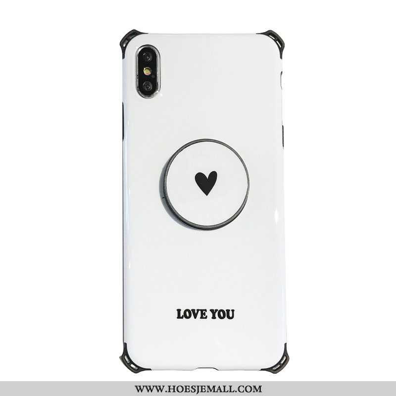 Hoes iPhone X Dun Zacht Lovers Wit Hoesje Persoonlijk Eenvoudige Witte