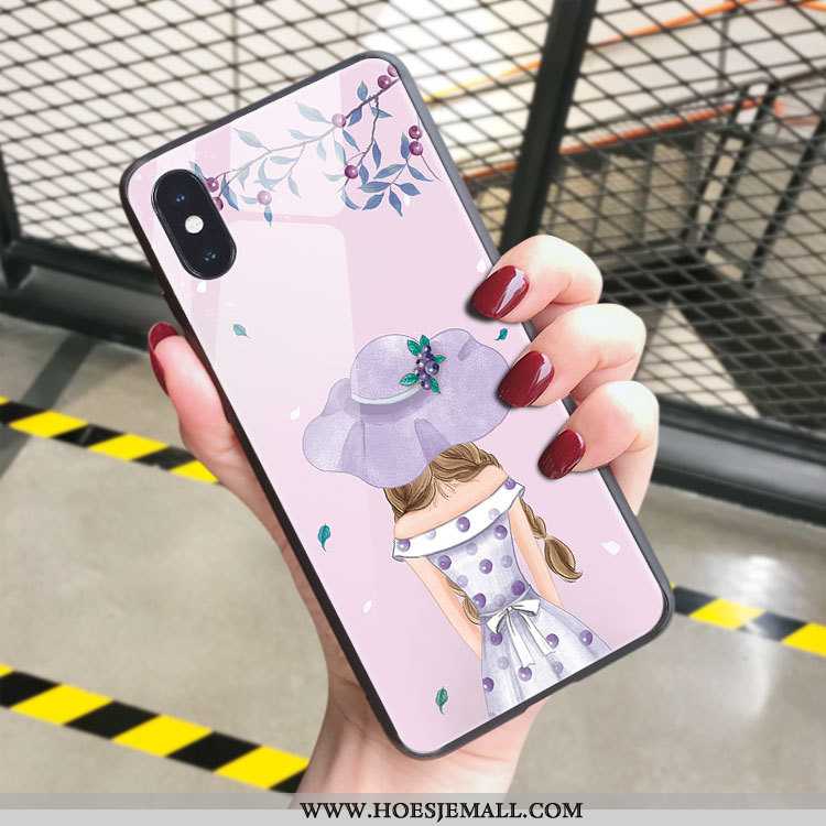 Hoes iPhone X Persoonlijk Super Mobiele Telefoon Dun Mode Kunst Net Red Roze