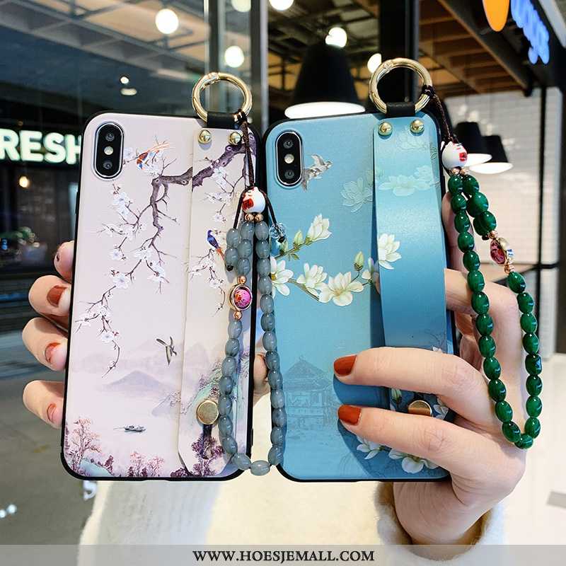 Hoesje iPhone X Siliconen Bescherming Hoes All Inclusive Ondersteuning Anti-fall Persoonlijk Blauwe