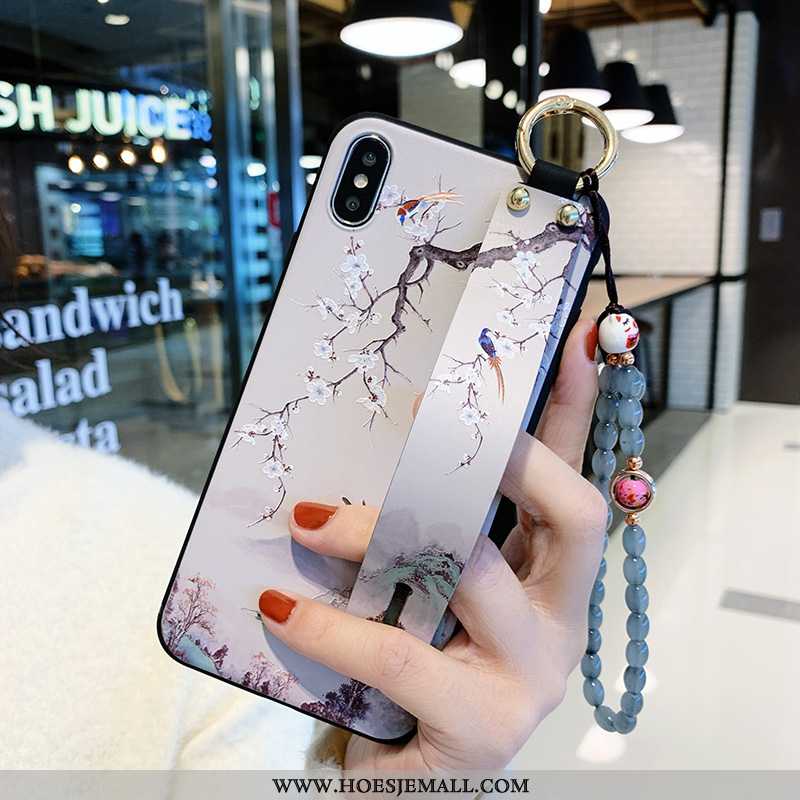 Hoesje iPhone X Siliconen Bescherming Hoes All Inclusive Ondersteuning Anti-fall Persoonlijk Blauwe