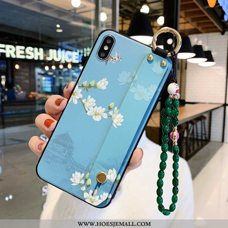 Hoesje iPhone X Siliconen Bescherming Hoes All Inclusive Ondersteuning Anti-fall Persoonlijk Blauwe