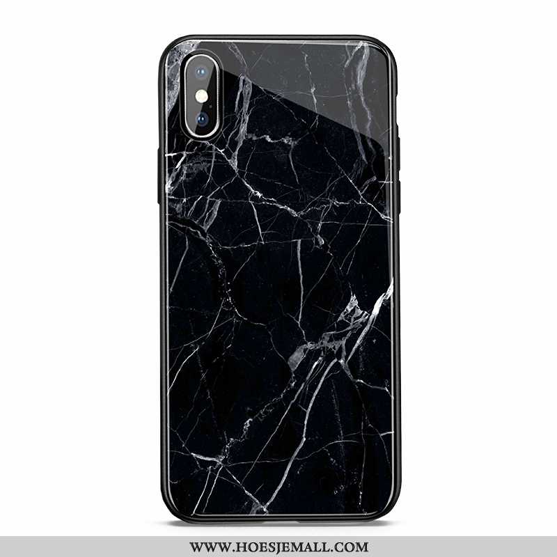 Hoes iPhone X Bescherming Glas Grote Zwart Hoesje Lovers Zwarte