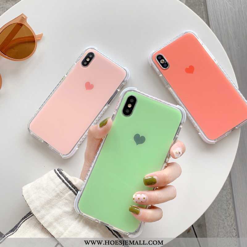 Hoes iPhone X Siliconen Trend Groen All Inclusive Mobiele Telefoon Liefde