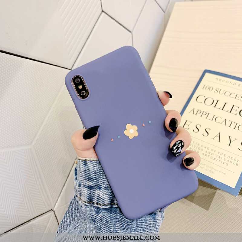 Hoesje iPhone X Siliconen Trend All Inclusive Mobiele Telefoon Anti-fall Wind Blauwe