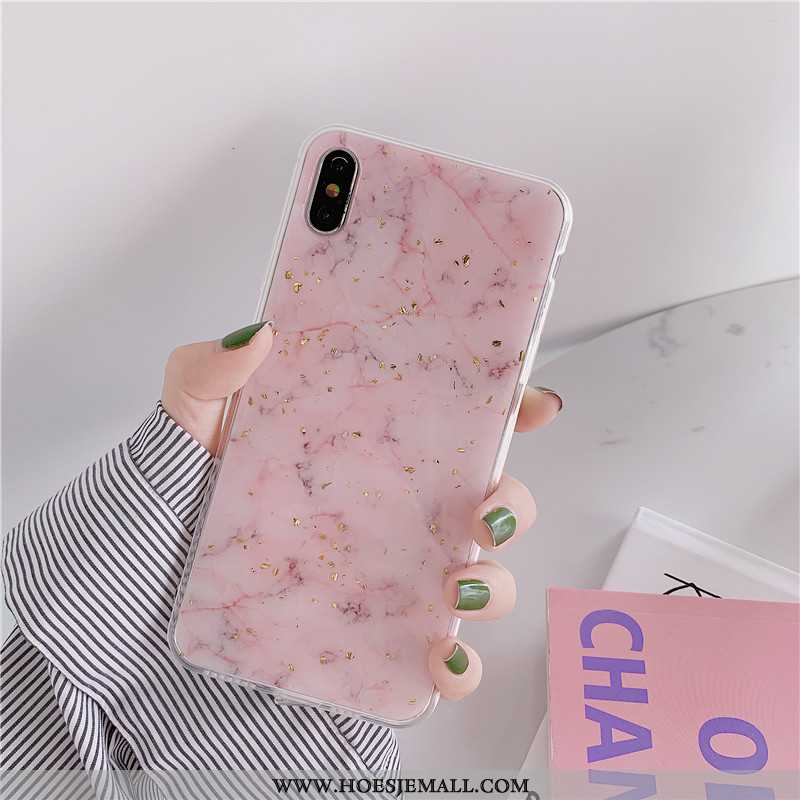 Hoesje iPhone X Bescherming Persoonlijk Roze All Inclusive Goud Hoes